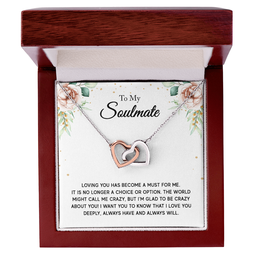 To My Soulmate - Interlocking Hearts Necklace Set