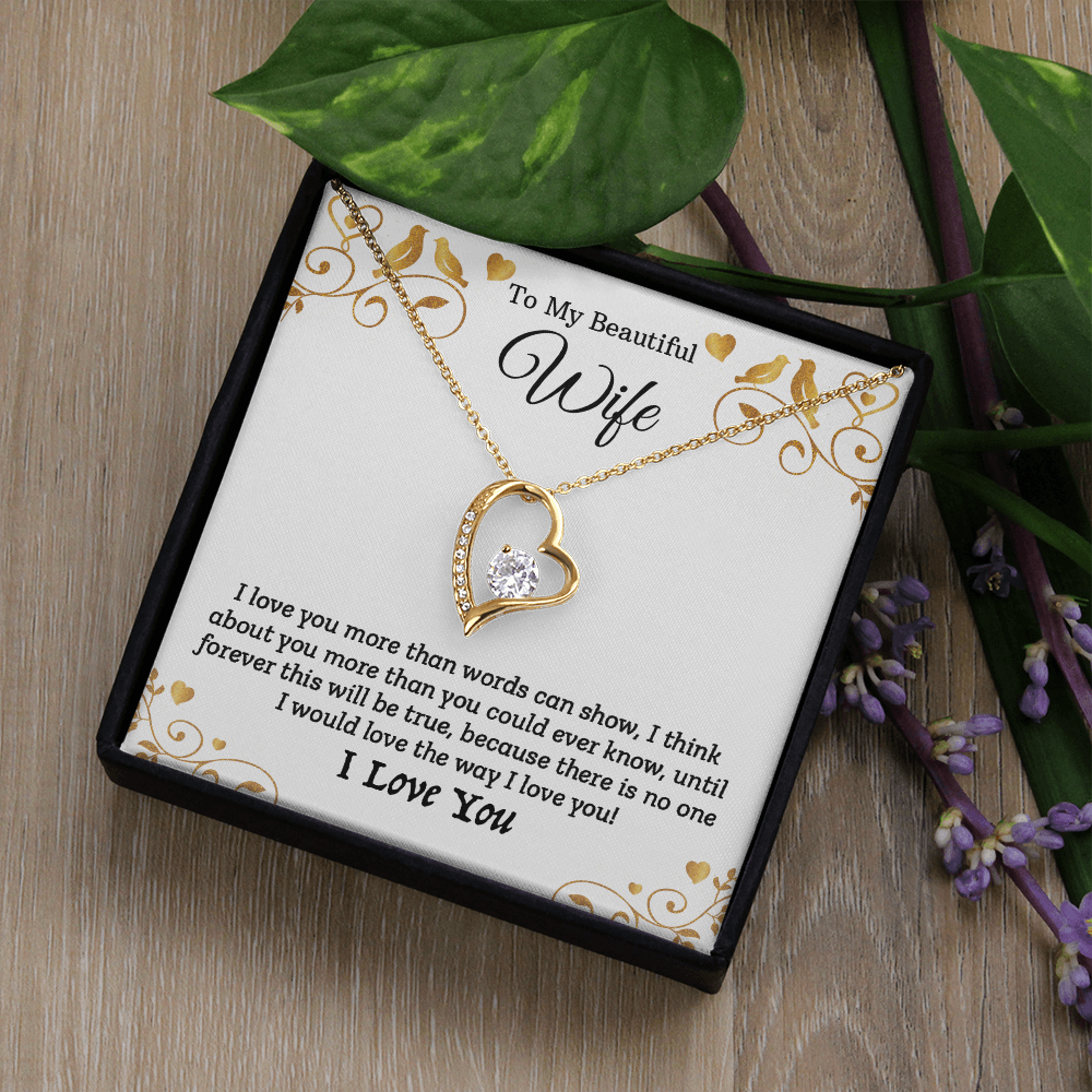 To My Beautiful Wife - I Love You (Beautiful Necklace Set)