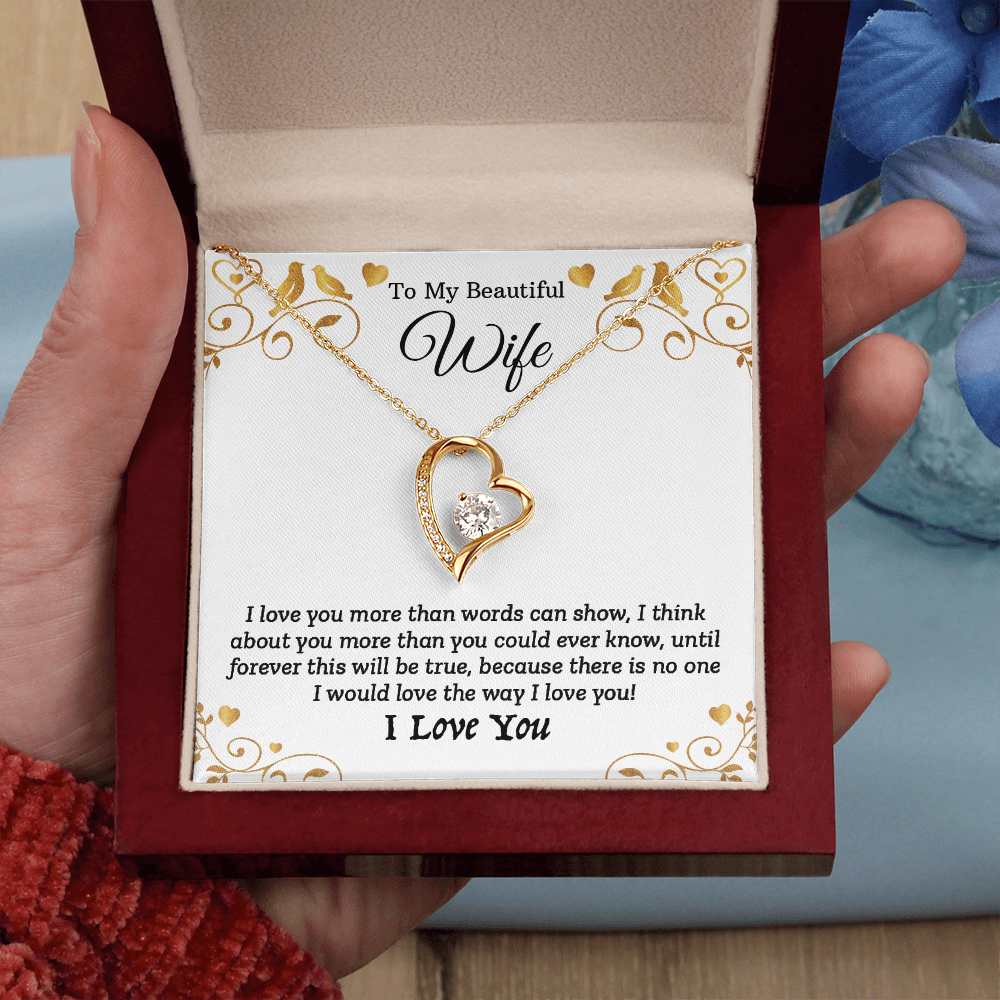 To My Beautiful Wife - I Love You (Beautiful Necklace Set)