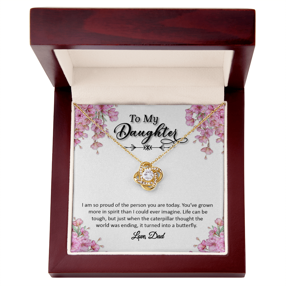 To My Daughter - Love Dad (Love Knot Necklace Set)