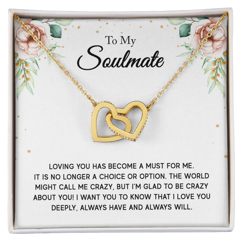 To My Soulmate - Interlocking Hearts Necklace Set