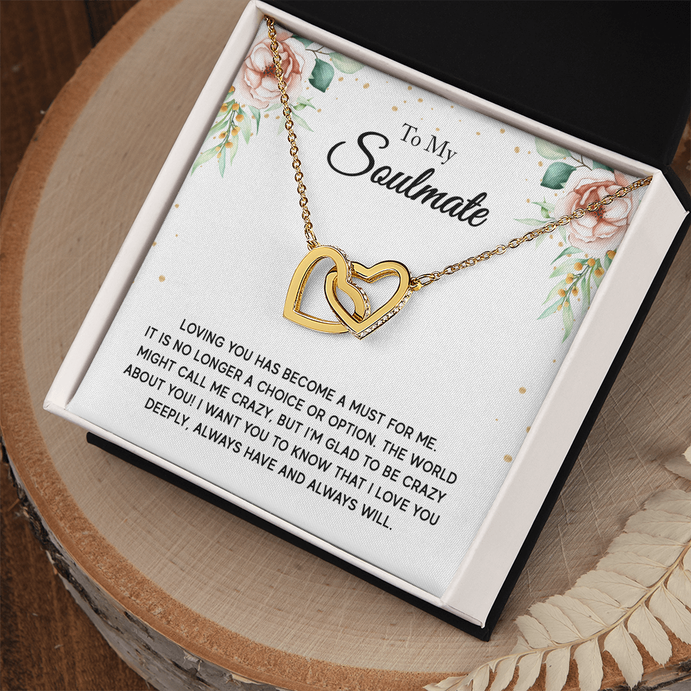 To My Soulmate - Interlocking Hearts Necklace Set