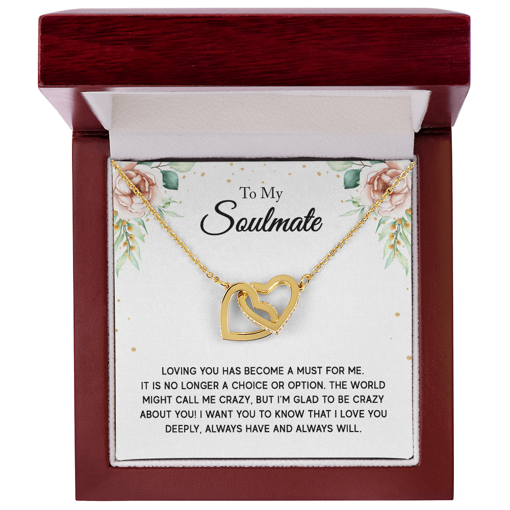 To My Soulmate - Interlocking Hearts Necklace Set