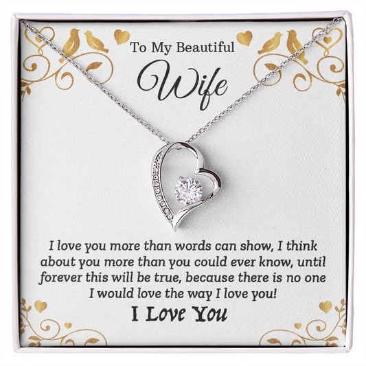 To My Beautiful Wife - I Love You (Beautiful Necklace Set)