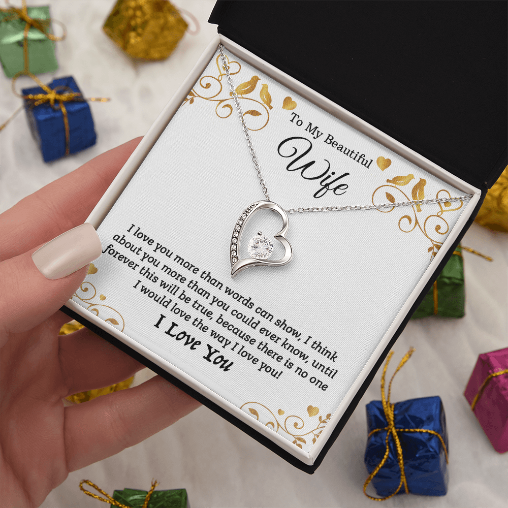 To My Beautiful Wife - I Love You (Beautiful Necklace Set)