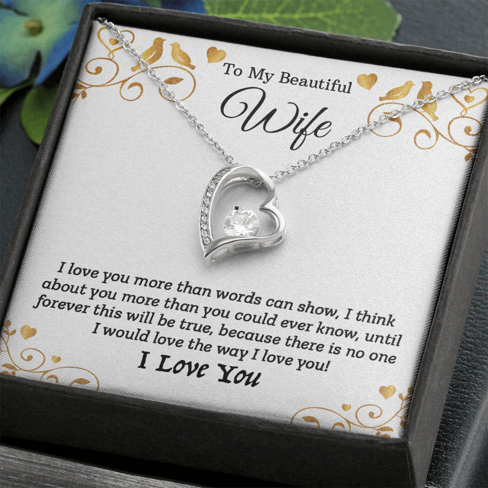 To My Beautiful Wife - I Love You (Beautiful Necklace Set)