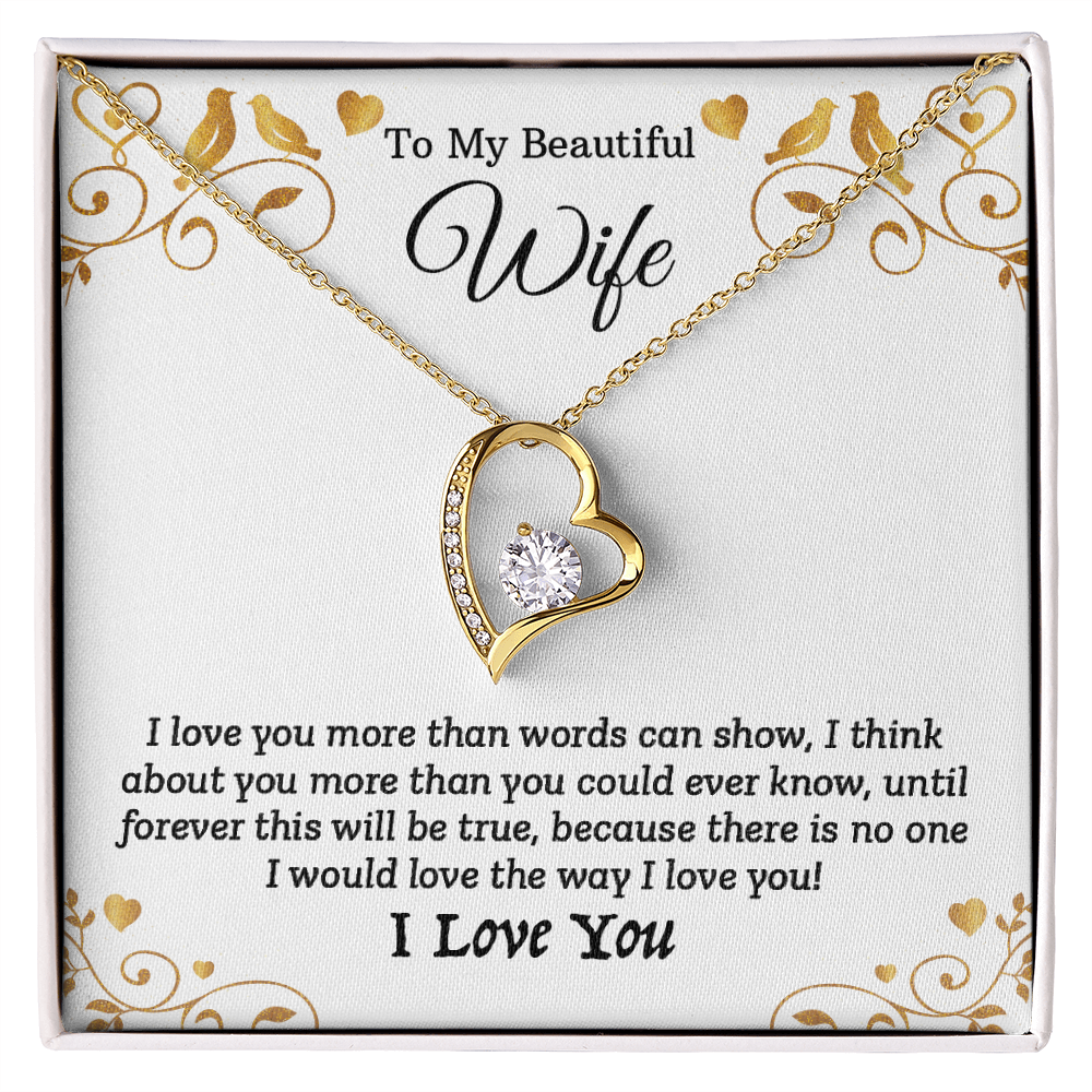 To My Beautiful Wife - I Love You (Beautiful Necklace Set)