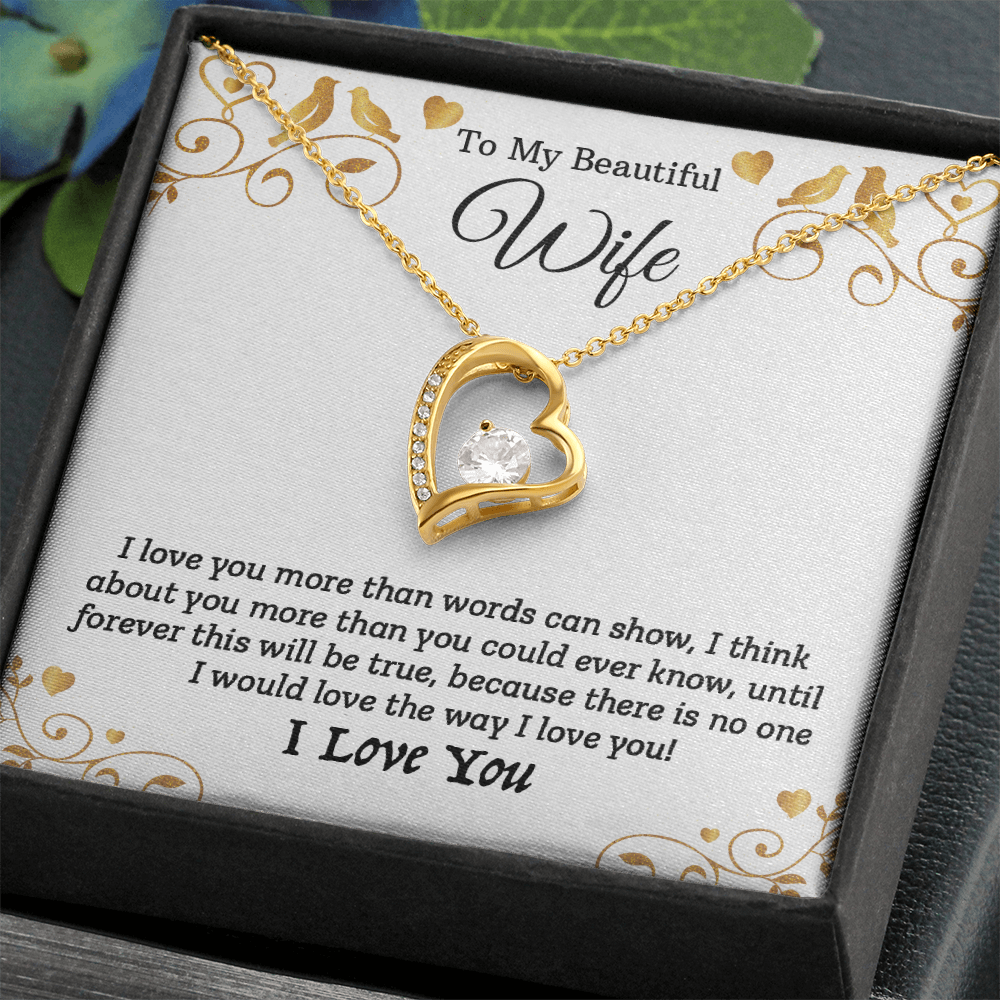 To My Beautiful Wife - I Love You (Beautiful Necklace Set)